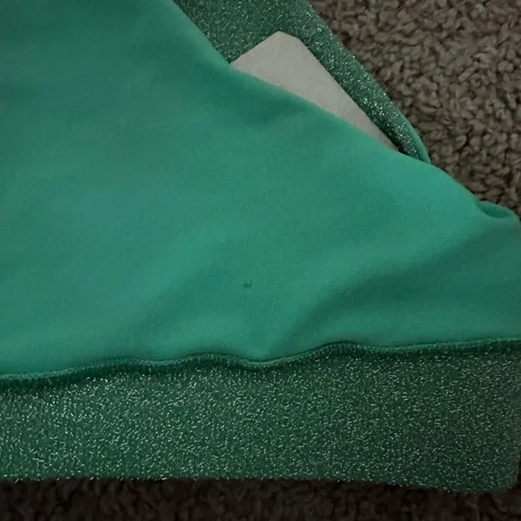 Capittana High Waist Bikini Bottom M Metallic Green Handmade BNWT - Picture 8 of 10